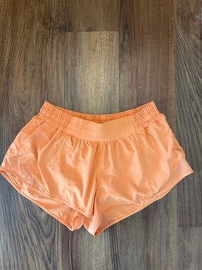 lululemon athletica Peach-Orange Running Shorts